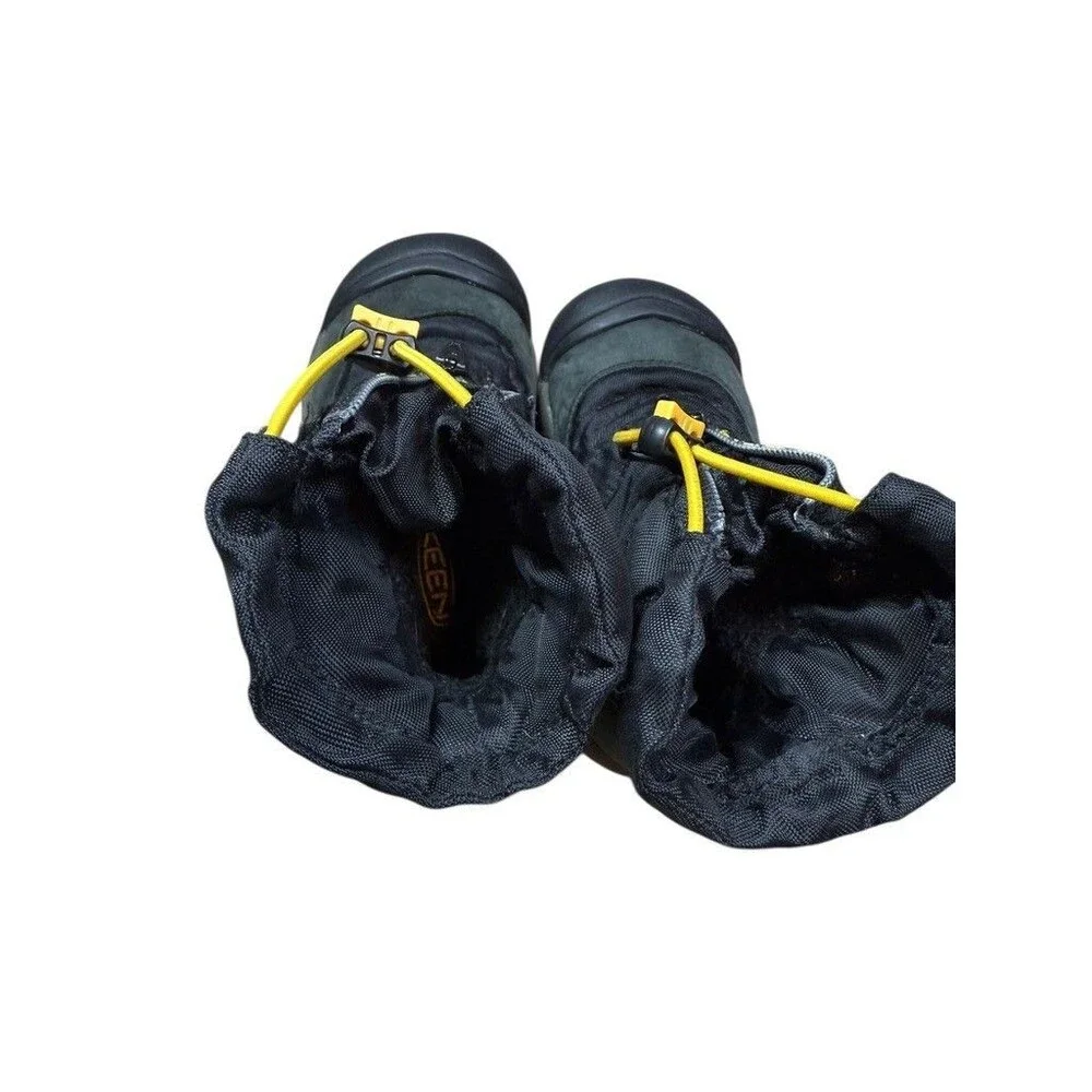 KEEN Bridger Waterproof Insulated Boots Youth Size 9 EU 25/26 Black Leather Zip